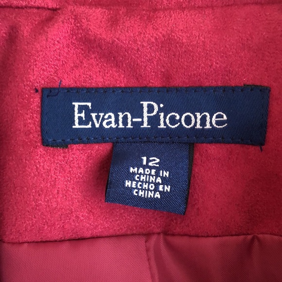 Evan-Picone suede-style lined blazer. Zip front. Women’s size 12. - Picture 2 of 6